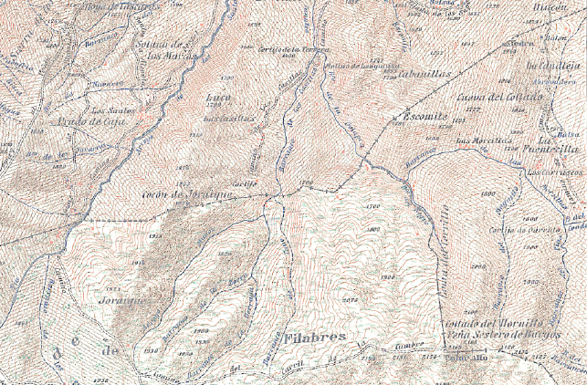 Hoja del Mapa Topogrfico Nacional, Fiana. 1012. Ao 1931