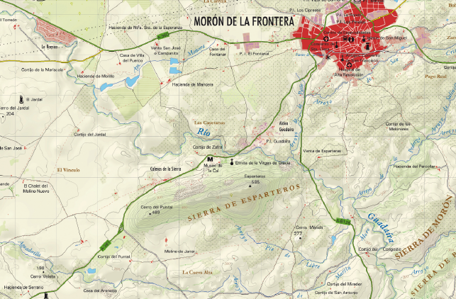 Mapa  de la  Serrana  Suroeste de  Sevilla, escala 1.50.000, 2009