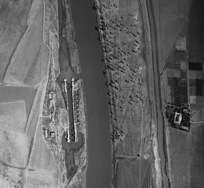 Detalle de la esclusa en construccin, 1943-44
