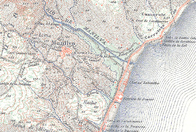 Mapa Topogrfico Nacional, primera edicin. Jimena de la Frontera
