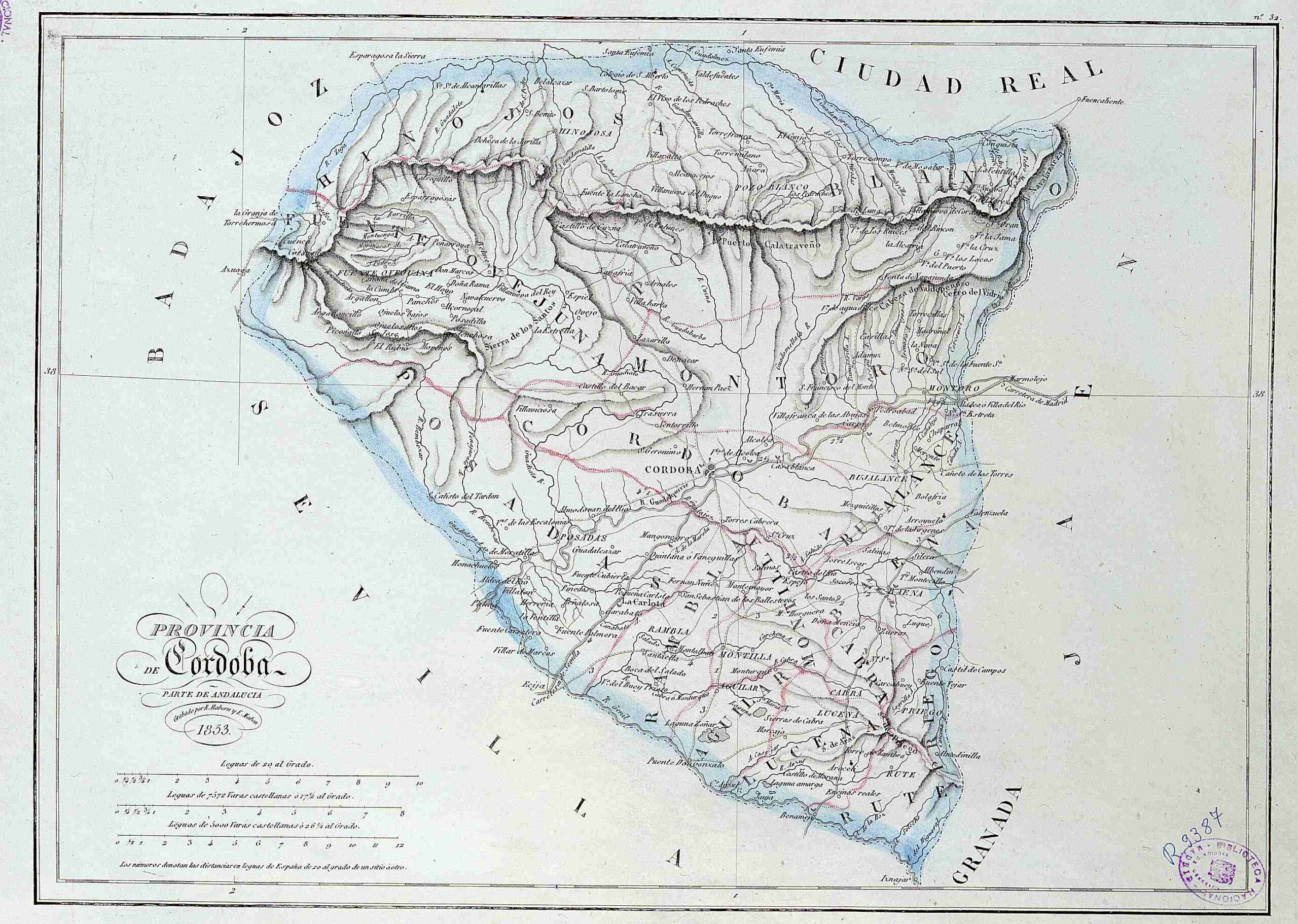 Córdoba (Provincia). Mapas generales. 1847 (1853)