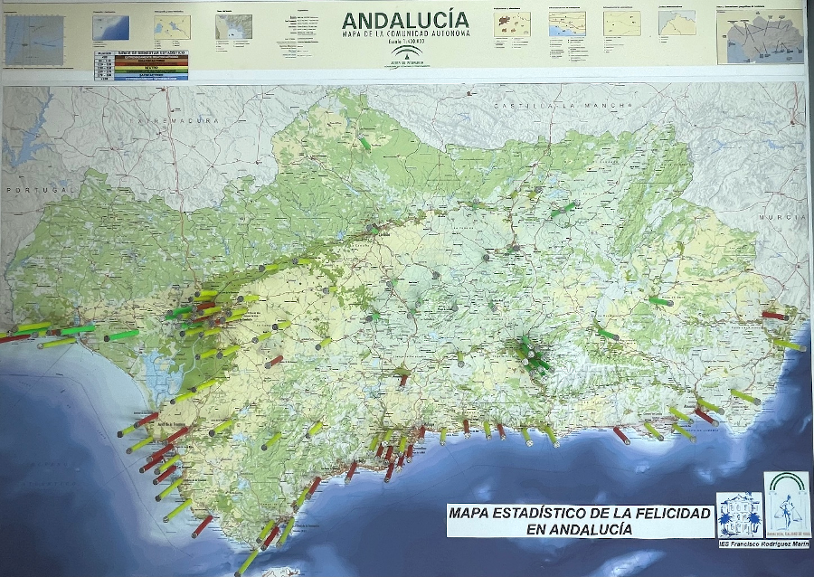 Obra ganadora sección C: Mapa estadístico de la felicidad en Andalucía